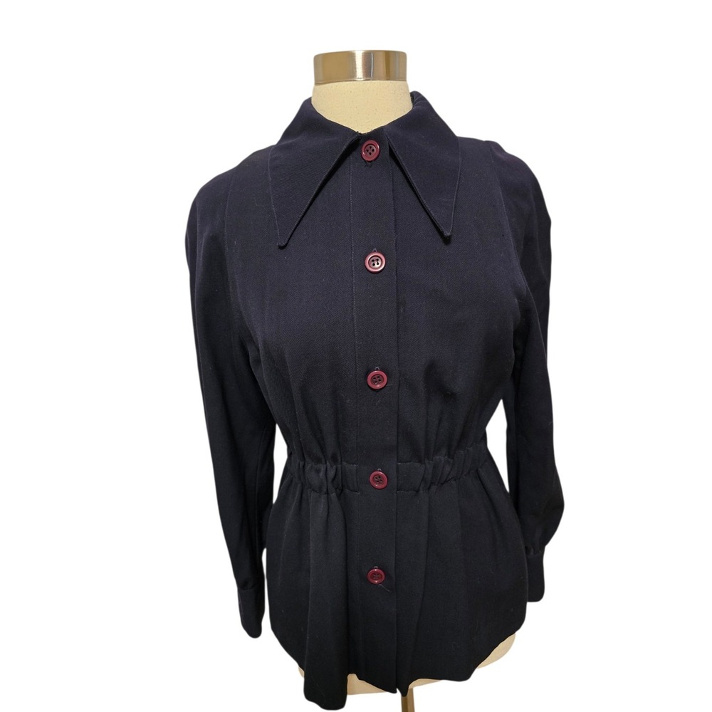 70s Vintage‎ Womens Shirt Jacket Franck Olivier Made in France Wool EUR 42